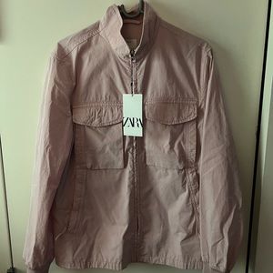 High neck pink jacket